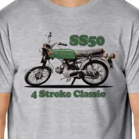 Retro Bikes Ss50 Classic Moped Motorcycle Motorrad Inspired Tshirt Cotton Printing T