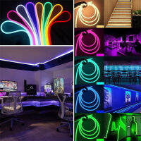 บลูทูธ RGB ไฟ LED เชือกกันน้ำยืดหยุ่นหรี่แสงได้สมาร์ทไฟ LED Strip 5*11มม. ไฟ LED Strip สำหรับ Indoor Outdoor