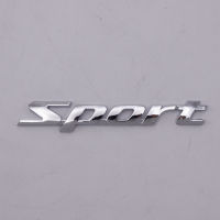 โลโก้ sport ตัวเอียง โลโก้สติ๊กเกอร์ แต่งท้ายรถ สีโครเมี่ยม