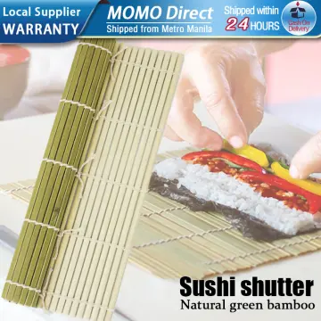 Natural Bamboo Sushi Mat 9.5 inches Green Bamboo Sushi Rolling Mat Square Sushi  Roller Sushi Making