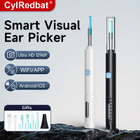 CylRedbat 1296P HDที่แคะหูไร้สาย2.5mmไม้แคะหูมีกล้องAPPไม้แคะหูมี6อันไฟLEDไม้แคะหูอัจฉริยะ กล้องส่องแคะหู เครื่องแคะหู ถ่ายภาพ/วิดีโอได้ ช้อนหู4