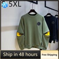 American Hip-hop Style Autumn and Winter Arm-sleeved Men and Women Couples High Street Loose Long-sleeved Round Neck Sweater