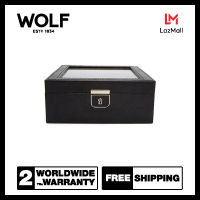 กล่องหมุน กล่องนาฬิกา WOLF1834 รุ่น PALERMO 6 PIECE WATCH BOX ( BLACK ANTHRACITE)