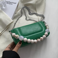 Luxury Lady Beading Cute PU Leather Crossbody Sling Bag for Women 2022 Trendy Summer Female Chain nd Shoulder Handbag