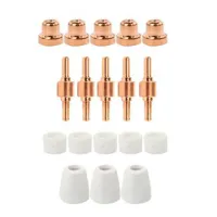 【YY】18Pcs PT31 Plasma Cutter Consumables Standard Electrodes Tips Nozzle Ceramic Cups Rings 40A50A Suit for CUT5060