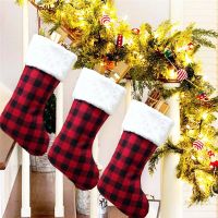 Christmas Stockings Socks Santa Claus Candy Gift Bag Xmas Tree Hanging Decor Christmas Decorations For Home 2023 Christmas Gift