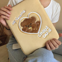 2021 New Tablet Case Laptop Storage Bag For Mac Ipad Pro 9.7 11 13Inch Cartoon Cookie Bear Korean Ins Bear Sleeve Inner Bag