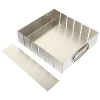 【lz】♤♀₪  Gelatina De Aço Inoxidável Fazendo Ferramentas Conjunto De Moldes De Bandeja De Nougat Bandeja De Cozimento Panela De Bolo Moldes De Folha De Cozimento Corte Brownie