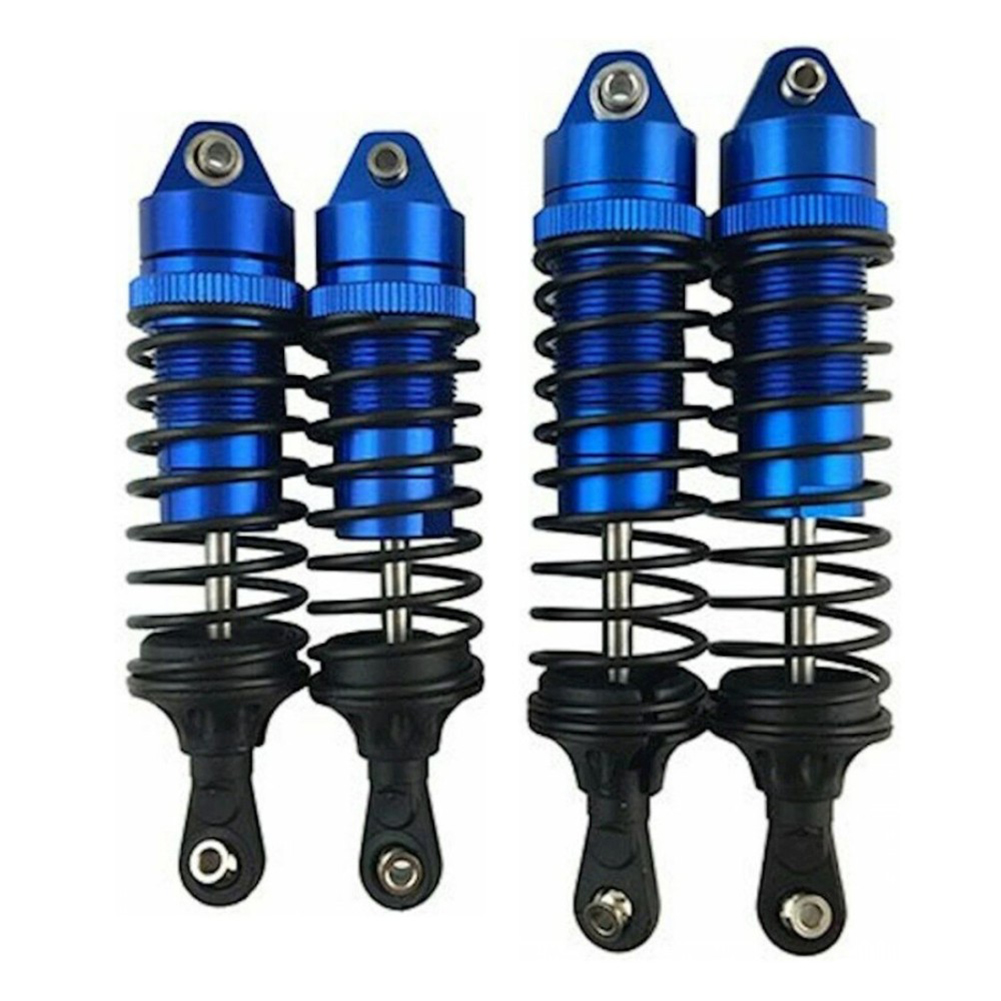 4-Pack Aluminum 98mm Adjustable Assembled Suspension for 1:10 Redcat HSP 94166 94106 94107 94155 94170 Buggy Truck Crawler Upgraded Hop-up Parts Green GDOOL Front Rear RC Shock Absorber 