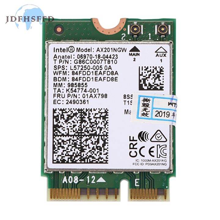 For Intel Wi Fi 6 Ax201 Bluetooth 50 Dual Band 24g5g Wireless Ngff Button E Cnvi Wifi Card 1557