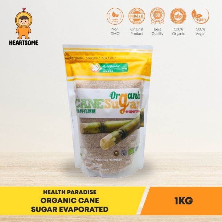ORGANIC CANE SUGAR EVAPORATED [1KG][HEALTH PARADISE][HEARTSOME] Lazada