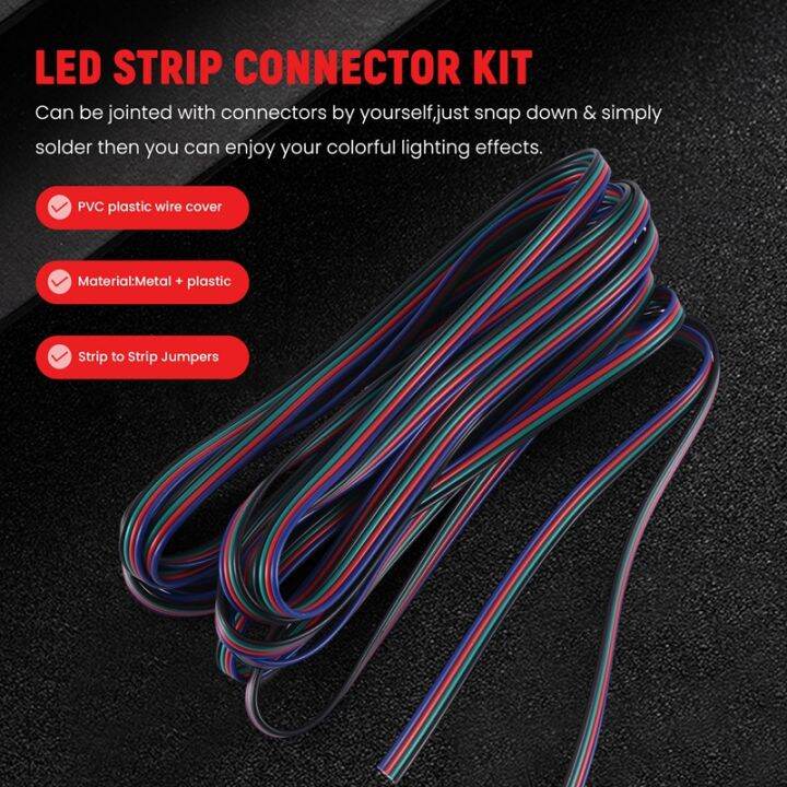 16-4ft-5m-4-pin-rgb-led-strip-extension-cable-led-strips-connectors-kits-for-5050-flexible-rgb-led-strip-light