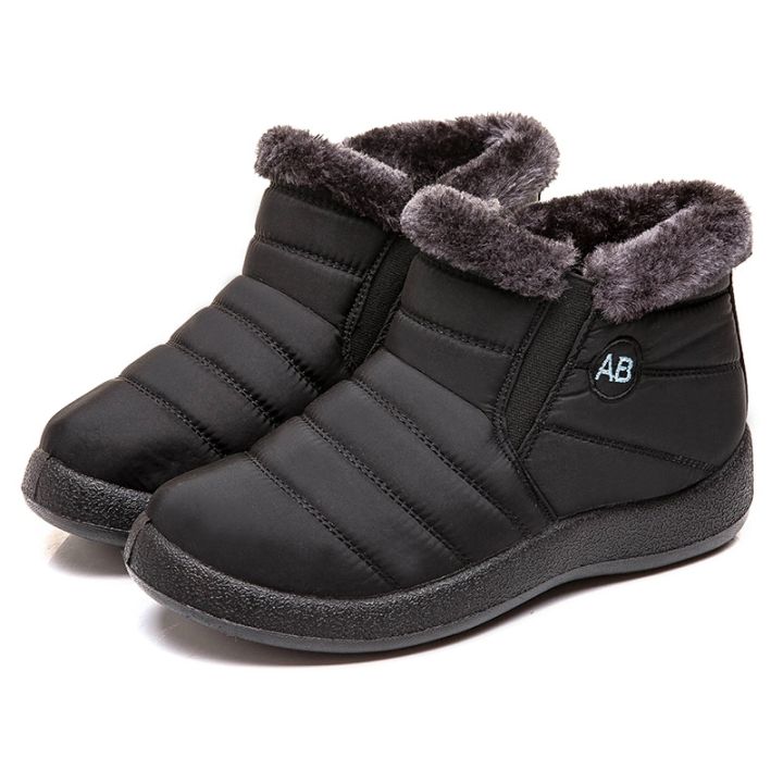 2023changtang5320-ฤดูหนาว2022ใหม่ผู้หญิงอบอุ่นรองเท้าบู๊ตหิมะผู้หญิงซิปด้านข้างรองเท้าผ้าฝ้ายกันน้ำรองเท้าผู้หญิง