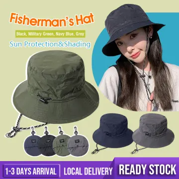 Packable Sun Protection Waterproof Outdoor Bucket Hat, Grey at