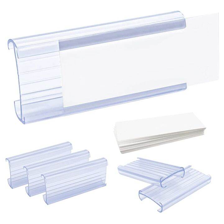 Wire Shelf Label Holders, 30 Pack Plastic Wire Shelf Label Clips with