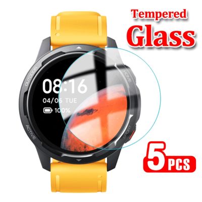 Tempered Glass Film for Xiaomi Mi Watch S1/S1 Active/Color 2/Amazfit Pace Smartwatch 9H Clear Scratch Resistant Screen Protector Nails  Screws Fastene