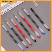 SHIRUI 10PCS หมึกดำ/น้ำเงิน/แดง ปากกาเจล 0.5มม. ปลายเข็ม ปากกาลูกลื่น ของขวัญสำหรับนักเรียน แบบแห้งเร็ว ปากกาสำหรับเขียน โรงเรียนออฟฟิศออฟฟิศ