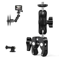 UUrig Aluminium Super Clamp with 360 Ballhead 1/4" Mount for Dslr Camera Holder Clip Gimbal Magic Arm for Photography Led Light