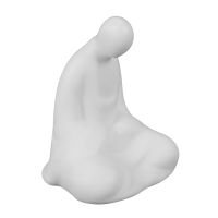 Mini White Ceramic Buddha Statue Meditating Buddha Statue Decoration Miniature Landscape Accessories