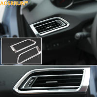 AOSRRUN รถอุปกรณ์เสริม LR เครื่องปรับอากาศ Outlet ฝาครอบ ABS Chrome สำหรับ Peugeot 308 T9 SW ด้านหลัง5ประตู2015 2016 Trim