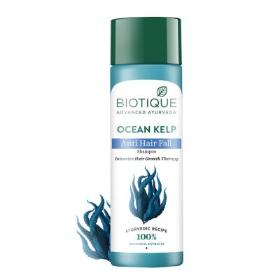 BIOTIQUE Anti Hair Fall Ocean Kelp Shampoo, Intensive Hair Regrowth Treatment, ลดผมขาดร่วง เร่งผมยาว  190ml