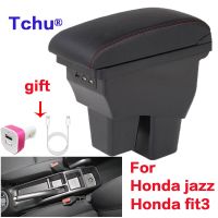 ที่เท้าแขนสำหรับฮอนด้าฟิตสำหรับ Honda Jazz ที่วางแขนแจ๊ส3ที่เท้าแขนในรถ2014 2015 2016 2017 2018 2019ที่เท้าแขน2020กล่องเก็บของสไตล์ใหม่