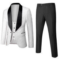 Explosion MenS New Business Leisure Suit Wedding Groom Dress Museum Three -Piece Set 3D