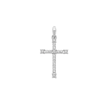 White gold and hot sale diamond cross pendant