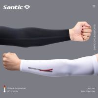 ระบายอากาศและเหงื่อปลอกแขนปั่นจักรยาน Santic ป้องกันรังสียูวีสำหรับกีฬากลางแจ้งไอซ์สลีฟวิ่งฟิตเนสปั่นจักรยานเครื่องอุ่นแขน