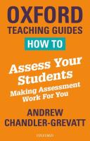 หนังสืออังกฤษมาใหม่ How to Assess Your Students : Making Assessment Work for You [Paperback]