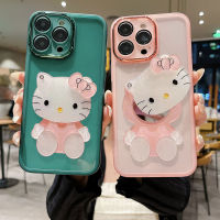 เคสโทรศัพท์ IPhone15 iPhone 15 Pro Max Plus iPhone 14 Pro Max Series พร้อมฟิล์มติดไฟรถเลนส์กล้องถ่ายรูปและการออกแบบกระจกแต่งหน้าน่ารักเคสนิ่มโปร่งใส iPhone 15 Plus