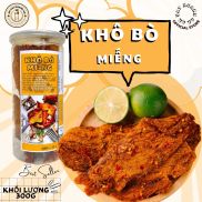 Khô Bò Miếng -FOOD HOÀNG ÂN- Khô Bò Miếng Siêu Ngon 300g hũ pet tiện lợi