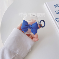 【Discount】 Claine Blue Bear &amp; Bow for Bose QuietComfort Earbuds Soft Earphone Case Cover