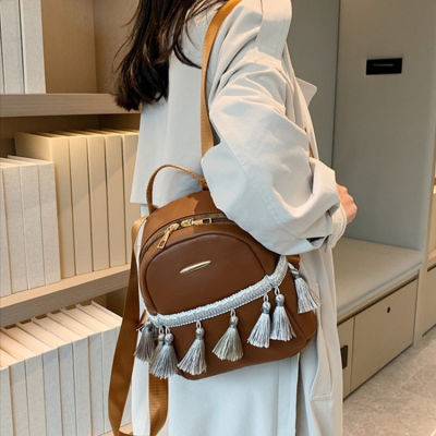Fashion Womens Backpack 2023 New Simple Casual Shoulder Backpack Retro Womens Pu Large Capacity Bag