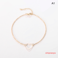 Shipiaoya ของขวัญเครื่องประดับอัญมณียุโรปและอเมริกาแบบ DIY ใหม่แฟชั่นรูปหัวใจแบบเรียบง่ายสำหรับผู้หญิงสร้อยข้อมือน่ารัก