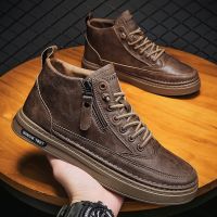 2022 New Mens Shoes Trend Top Leather British Fashion Hiking