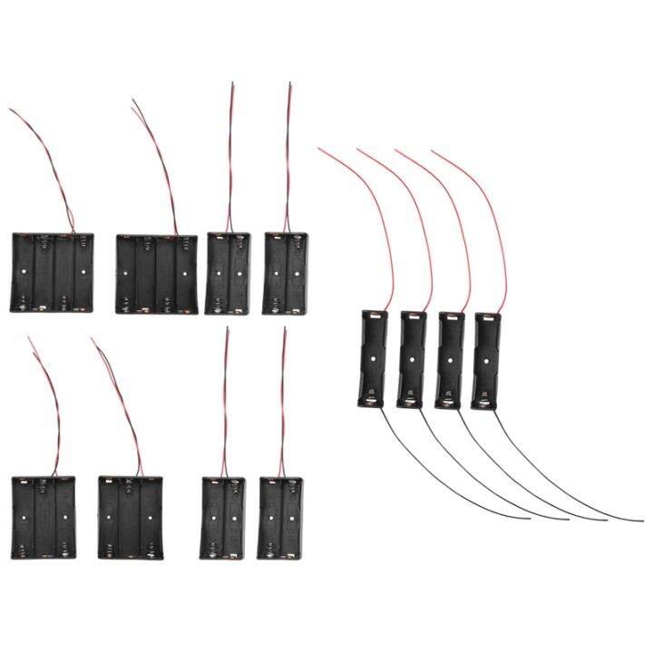 12PCS 18650 Battery Holder Bundle with Wire Battery Holder Case 3.7V, 1