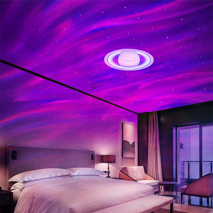 star-galaxy-light-projector-starry-sky-moon-โคมไฟ-led-night-light-mood-rgb-ลำโพง-space-home-ห้องนอน-wall-room-decor-หญิง-gift