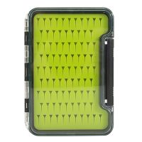 Fly Fishing Box Easy-Grip Silicone Insert Tackle Boxes Side Clear Lid Fly Box Fishing Tackle Accessories