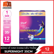 HCMBăng vệ sinh Diana Si&ecircu thấm Supernight 35cm 12 miếng g&oacutei