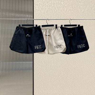 New Essentials Beach Shorts FG7C Reflection Print Logo nylon Shorts Mens and Womens Hip hop Oversized Loose Shorts