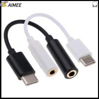 AIMEE วิทยากร USB 3.1 ชายกับหญิง อะแดปเตอร์เสียง สายไฟ Type-C ถึง 3.5mm แจ็ค AUX