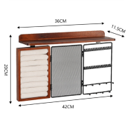 ไม้แขวนผนังการจัดเก็บเครื่องประดับแสดงตะขอที่ใส่ออแกไนเซอร์จัดเก็บแหวนต่างหูแหวนสร้อยคอแขวนตาข่ายอเนกประสงค์