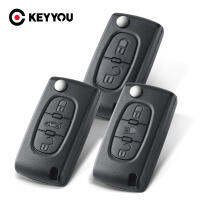 KEYYOU 234ปุ่ม Remote Car Key Shell สำหรับ Peugeot 207 208 307 308 408 Partner HU83VA2ใบมีด CE0536CE0523