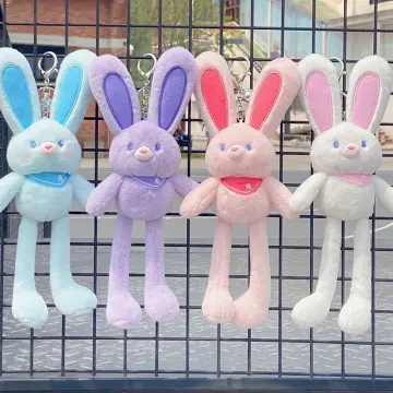 Boc 30cm Rabbit Keychain Cute Stretchable Long Ears Bunny Doll Plushies Bag  Pendant Soft Cartoon Plush Toy Key Ring Pendant Accessori