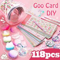 【Option World】ชุดจี้พวงกุญแจ DIY Goo Card Idol สําหรับตกแต่งสมุดไดอารี่ อัลบั้มรูปภาพ การ์ด ตกแต่งสมุดภาพ สติกเกอร์อะคริลิคใส