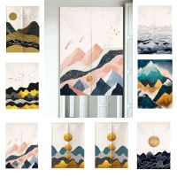 Fashion 2023 kitchen bathroom door curtain partition curtain Landscape half curtain decorative curtain