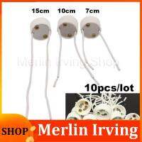 Merlin Irving Shop 10pcs/lot Electric Lamp Base GU10 Holder Connector AC power Socket for LED Halogen Light Accessory 7cm 10cm 15cm