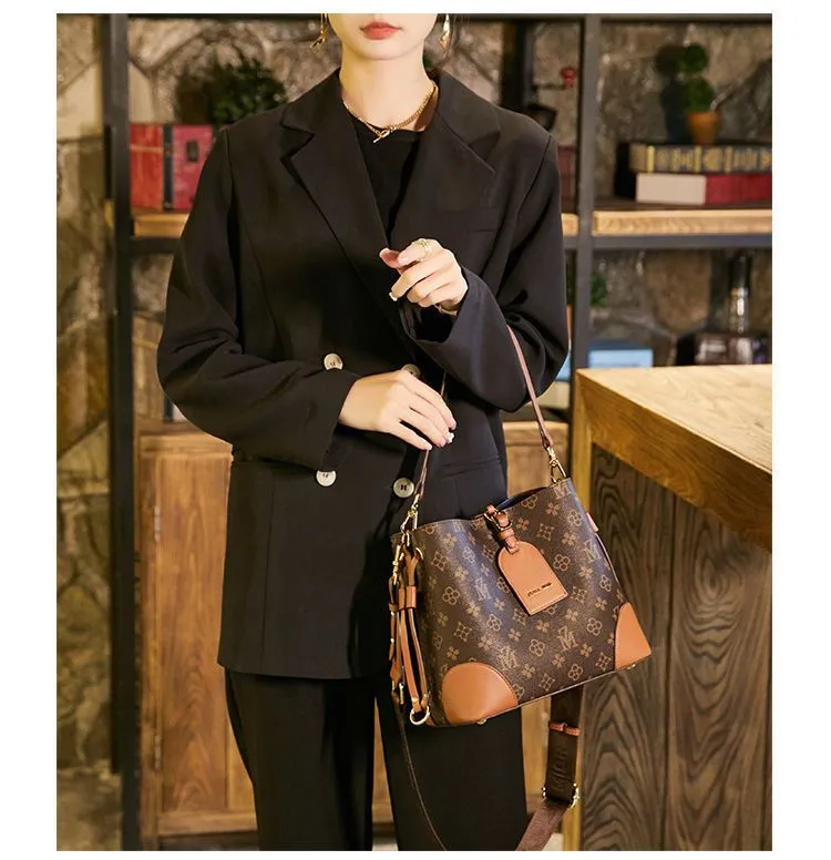 READY STOCK】L-V handbag 2023 new fashion simple bucket bag all