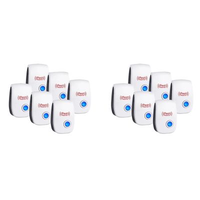 12 Pack Pest Repeller Electronic Plug in Rodent Mouse Roach Bug Insect Repellent Indoor Home Kitchen,